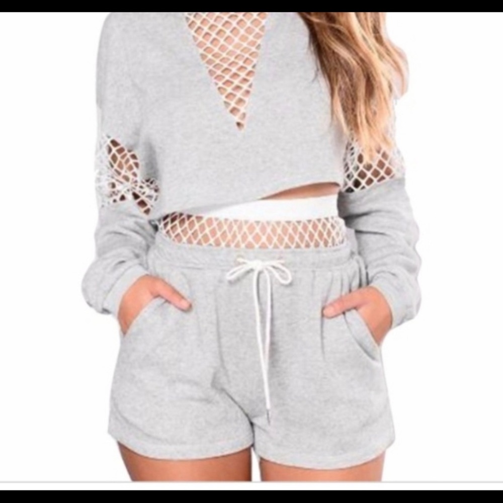 Fashion nova fish net shorts